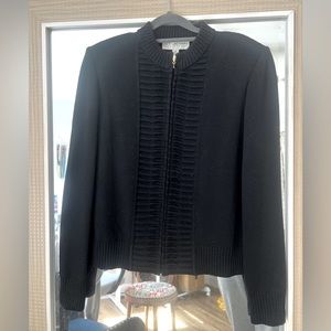 St. John black sweater blazer